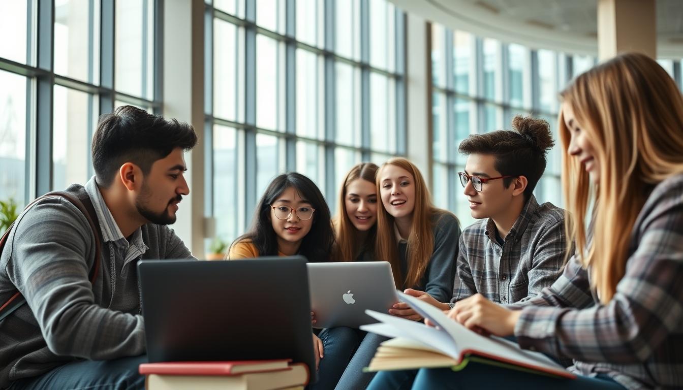 Modern university campus for students